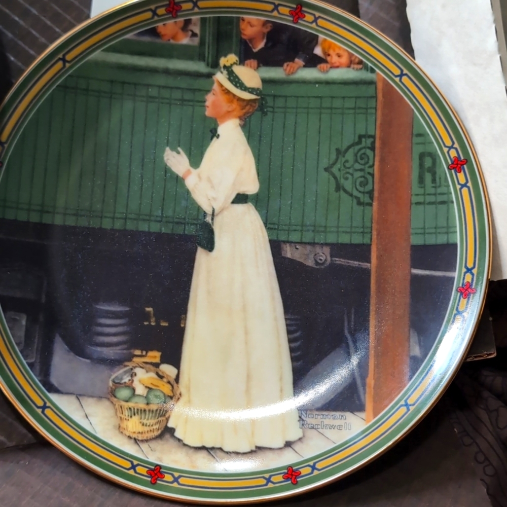 Norman Rockwell Collectible Plate Titled A Mother's Welcome.
